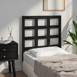 vidaXL Kopfteil Schwarz 80,5x4x100 cm Massivholz Kiefer
