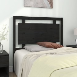 vidaXL Kopfteil Schwarz 105,5x4x100 cm Massivholz Kiefer