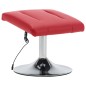 Massagesessel mit Fußhocker Rot Kunstleder Massagesessel mit Fußhocker Rot Kunstleder