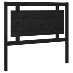 vidaXL Kopfteil Schwarz 105,5x4x100 cm Massivholz Kiefer
