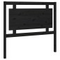 vidaXL Kopfteil Schwarz 105,5x4x100 cm Massivholz Kiefer