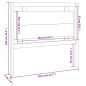 vidaXL Kopfteil Schwarz 105,5x4x100 cm Massivholz Kiefer
