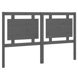 vidaXL Kopfteil Grau 155,5x4x100 cm Massivholz Kiefer