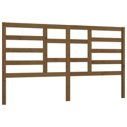 vidaXL Bett-Kopfteil Honigbraun 186x4x104 cm Massivholz Kiefer