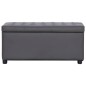 vidaXL Ottoman mit Stauraum 87,5 cm Grau Kunstleder vidaXL Ottoman mit Stauraum 87,5 cm Grau Kunstleder