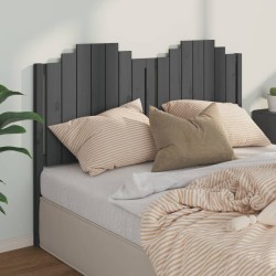 vidaXL Kopfteil Grau 156x4x110 cm Massivholz Kiefer