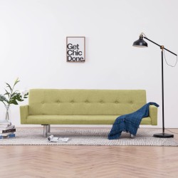 Schlafsofa mit Armlehnen Grün Polyester