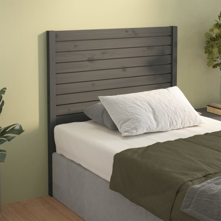 vidaXL Kopfteil Grau 96x4x100 cm Massivholz Kiefer