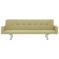 Schlafsofa mit Armlehnen Grün Polyester Schlafsofa mit Armlehnen Grün Polyester