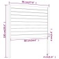 vidaXL Kopfteil Grau 96x4x100 cm Massivholz Kiefer