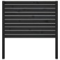 vidaXL Kopfteil Schwarz 106x4x100 cm Massivholz Kiefer