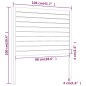 vidaXL Kopfteil Schwarz 106x4x100 cm Massivholz Kiefer