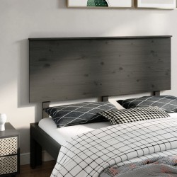 vidaXL Kopfteil Grau 154x6x82,5 cm Massivholz Kiefer