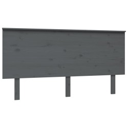 vidaXL Kopfteil Grau 154x6x82,5 cm Massivholz Kiefer