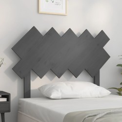 vidaXL Kopfteil Grau 104x3x80,5 cm Massivholz Kiefer