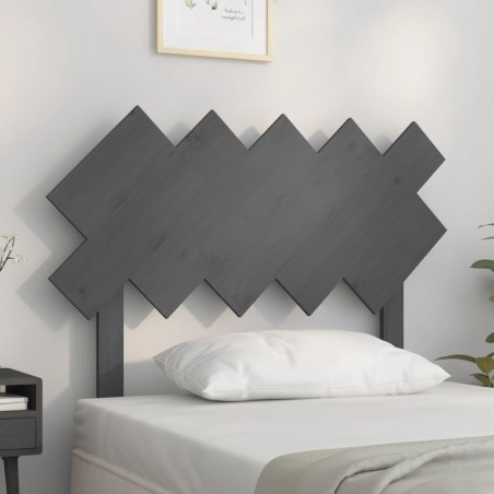 vidaXL Kopfteil Grau 104x3x80,5 cm Massivholz Kiefer