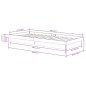 vidaXL Massivholzbett Honigbraun 100x200 cm vidaXL Massivholzbett Honigbraun 100x200 cm
