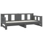 vidaXL Tagesbett Ausziehbar Grau Massivholz Kiefer 2x(90x190) cm vidaXL Tagesbett Ausziehbar Grau Massivholz Kiefer 2x(90x190) cm