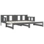 vidaXL Tagesbett Ausziehbar Grau Massivholz Kiefer 2x(90x190) cm vidaXL Tagesbett Ausziehbar Grau Massivholz Kiefer 2x(90x190) cm