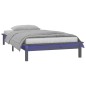 vidaXL Massivholzbett mit LEDs Grau 90x190 cm vidaXL Massivholzbett mit LEDs Grau 90x190 cm