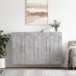 Wandschränke 2 Stk. Betongrau Holzwerkstoff Wandschränke 2 Stk. Betongrau Holzwerkstoff