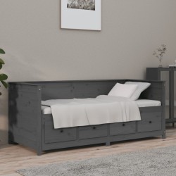 vidaXL Tagesbett Grau 100x200 cm Massivholz Kiefer