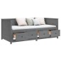 vidaXL Tagesbett Grau 100x200 cm Massivholz Kiefer vidaXL Tagesbett Grau 100x200 cm Massivholz Kiefer