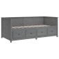 vidaXL Tagesbett Grau 100x200 cm Massivholz Kiefer vidaXL Tagesbett Grau 100x200 cm Massivholz Kiefer