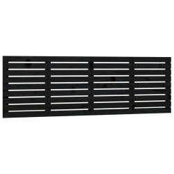 vidaXL Wand-Kopfteil Schwarz 206x3x63 cm Massivholz Kiefer