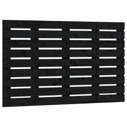 vidaXL Wand-Kopfteil Schwarz 81x3x63 cm Massivholz Kiefer