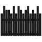 vidaXL Wand-Kopfteil Schwarz 108x3x80 cm Massivholz Kiefer vidaXL Wand-Kopfteil Schwarz 108x3x80 cm Massivholz Kiefer