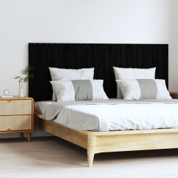 vidaXL Wand-Kopfteil Schwarz 159,5x3x60 cm Massivholz Kiefer