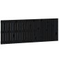 vidaXL Wand-Kopfteil Schwarz 159,5x3x60 cm Massivholz Kiefer