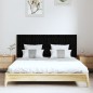 vidaXL Wand-Kopfteil Schwarz 159,5x3x60 cm Massivholz Kiefer