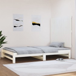 vidaXL Wand-Kopfteil Weiß 108x3x90 cm Massivholz Kiefer