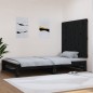 vidaXL Wand-Kopfteil Schwarz 108x3x90 cm Massivholz Kiefer