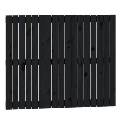 vidaXL Wand-Kopfteil Schwarz 108x3x90 cm Massivholz Kiefer