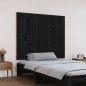 vidaXL Wand-Kopfteil Schwarz 108x3x90 cm Massivholz Kiefer