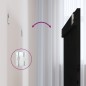 vidaXL Wand-Kopfteil Schwarz 108x3x90 cm Massivholz Kiefer