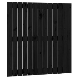 vidaXL Wand-Kopfteil Schwarz 82,5x3x90 cm Massivholz Kiefer