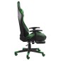Gaming-Stuhl mit Fußstütze Drehbar Grün PVC Gaming-Stuhl mit Fußstütze Drehbar Grün PVC
