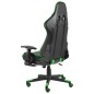 Gaming-Stuhl mit Fußstütze Drehbar Grün PVC Gaming-Stuhl mit Fußstütze Drehbar Grün PVC