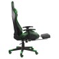 Gaming-Stuhl mit Fußstütze Drehbar Grün PVC Gaming-Stuhl mit Fußstütze Drehbar Grün PVC