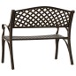 vidaXL Gartenbank 102 cm Aluminiumguss Bronzen vidaXL Gartenbank 102 cm Aluminiumguss Bronzen