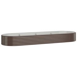 vidaXL Hochbeet Pulverbeschichteter Stahl 322x100x36 cm Braun