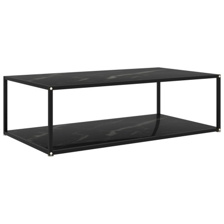 vidaXL Couchtisch Schwarz 120x60x35 cm Hartglas