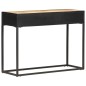 vidaXL Konsolentisch 100x35x75 cm Raues Mangoholz und Rohrgeflecht vidaXL Konsolentisch 100x35x75 cm Raues Mangoholz und Rohrgeflecht