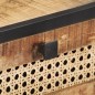 vidaXL Konsolentisch 100x35x75 cm Raues Mangoholz und Rohrgeflecht vidaXL Konsolentisch 100x35x75 cm Raues Mangoholz und Rohrgeflecht