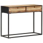 vidaXL Konsolentisch 100x35x75 cm Raues Mangoholz und Rohrgeflecht vidaXL Konsolentisch 100x35x75 cm Raues Mangoholz und Rohrgeflecht