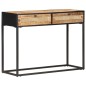 vidaXL Konsolentisch 100x35x75 cm Raues Mangoholz und Rohrgeflecht vidaXL Konsolentisch 100x35x75 cm Raues Mangoholz und Rohrgeflecht